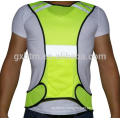 100% Polyester Yellow High Visibility Reflective Safety Vest Night Running Security Clothing Adjustable Waist